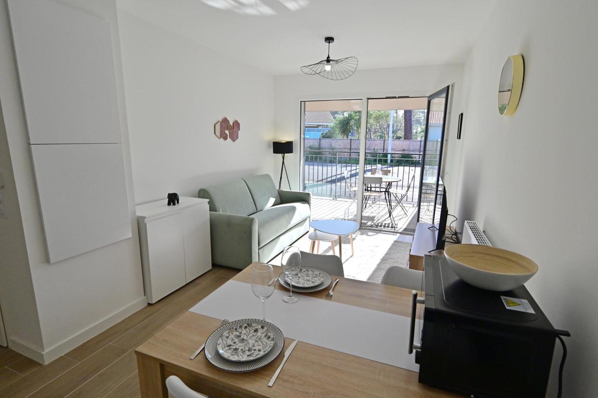 Biscawai Chaleureux Et Cosy Avec Terrasse Apartamento Biscarrosse Exterior foto